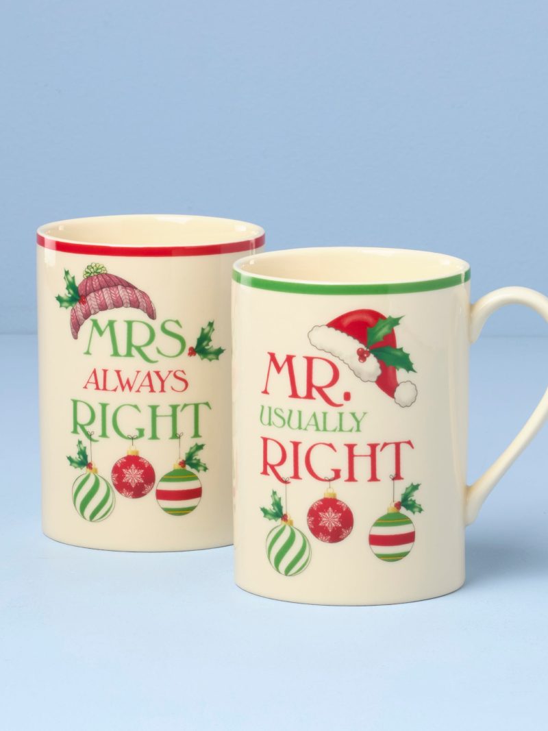 Holiday Mr. & Mrs. Mugs - Set of 2